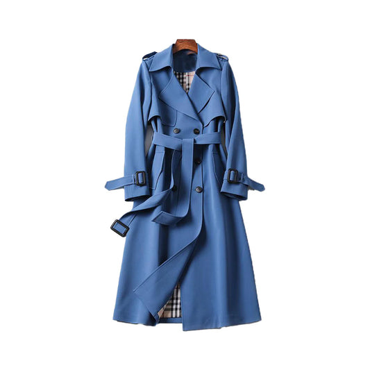 Women’s Double-Breasted Belted Trench Coat