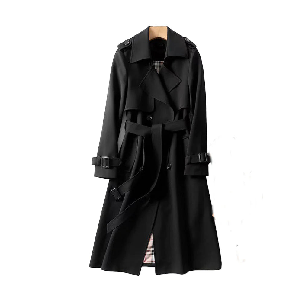 Women’s Double-Breasted Belted Trench Coat