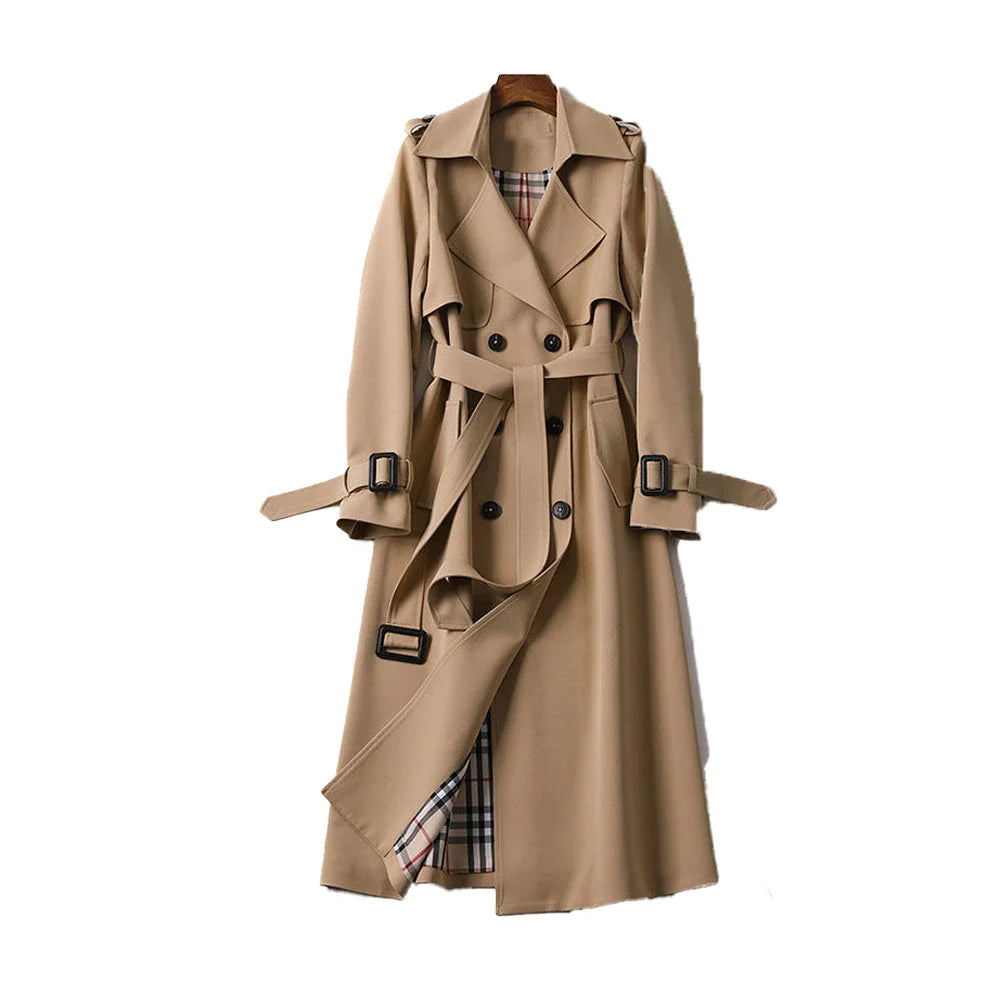 Women’s Double-Breasted Belted Trench Coat